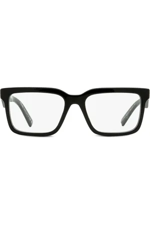 Prada Triangle-logo rectangle-frame glasses