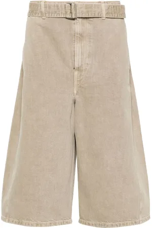 LEMAIRE Belted denim shorts
