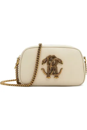 Roberto Cavalli Mirror Snake-plaque shoulder bag