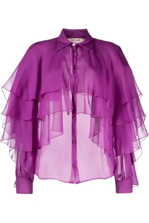 Roberto Cavalli Layered draped sheer shirt