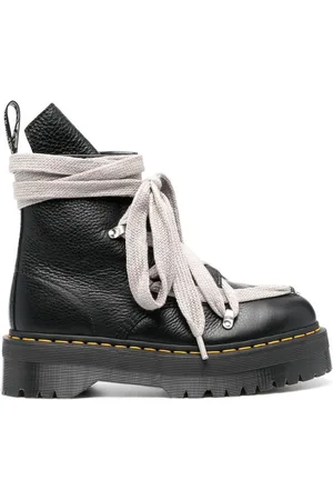 Rick Owens X Dr Martens lace-up leather boots