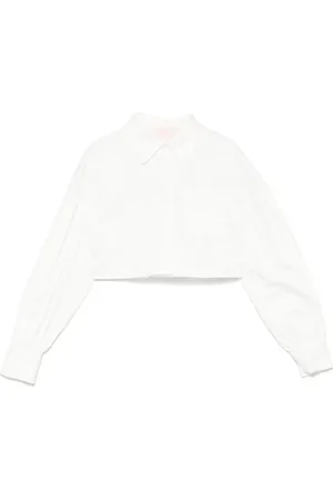 MISS BLUMARINE Embroidered-logo shirt