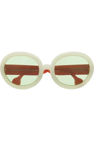 The Animals Observatory Round-frame logo-print sunglasses