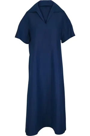 Lafayette 148 Spread-collar maxi dress