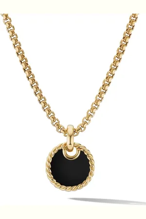 David Yurman 18kt yellow DY Elements Disc pendant (15.5mm)