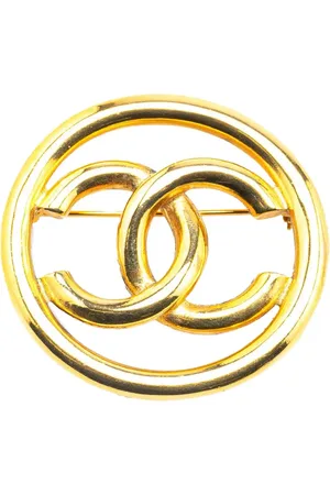 CHANEL 2003 Plated CC Brooch costume brooch