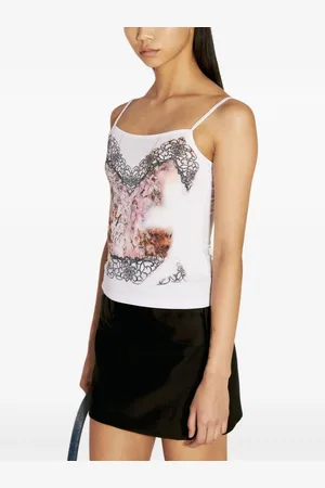 Y / PROJECT Lace-print top