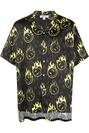 Phipps Oversized smiley-print bowling shirt