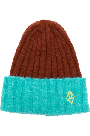 The Animals Observatory Pony logo-embroidered two-tone beanie