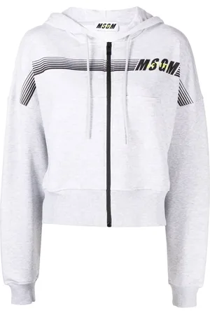 Msgm Logo-print zip-up hoodie
