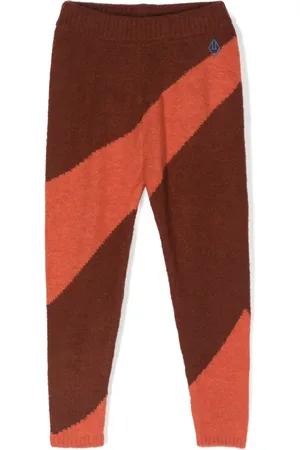 The Animals Observatory Striped intarsia-knit trousers