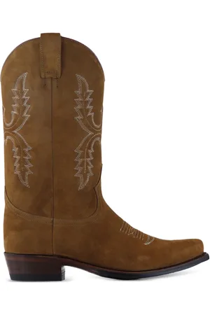 NOTABENE Diego embroidered suede cowboy boots