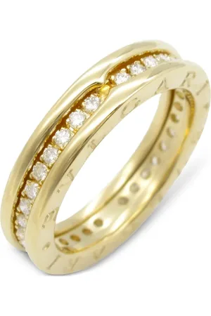 Bvlgari 2010s 18K yellow B.zero1 diamond ring