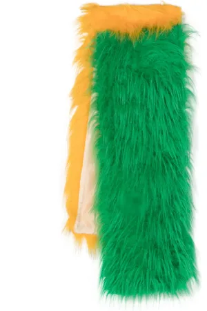 The Animals Observatory Faux-fur two-tone scarf