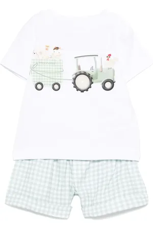 MONNALISA Gingham bermuda shorts set