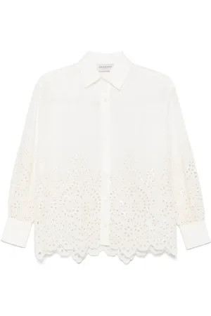 Ermanno Firenze Floral-embroidered shirt