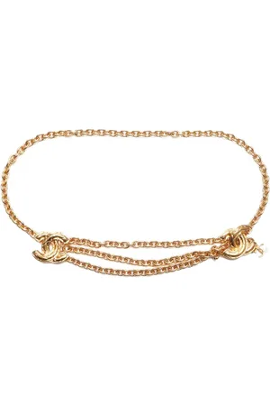 CHANEL 1980s Interlocking CC-plaque belt