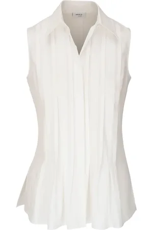 AKRIS Pleated cotton top