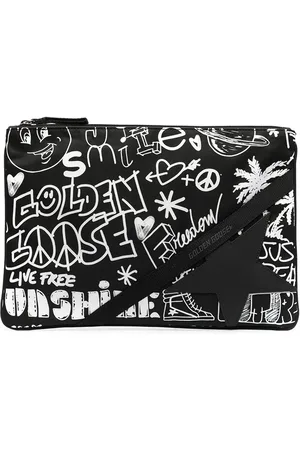 Golden Goose Graffiti-print clutch bag