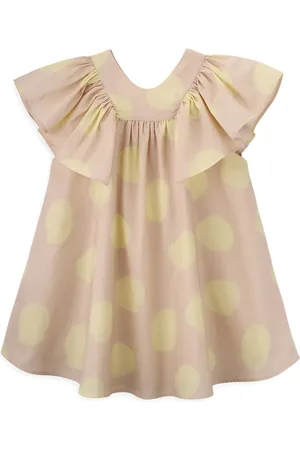 KNOT Lemon Big Dots-print dress