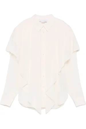 Stella McCartney Layered-panel semi-sheer shirt