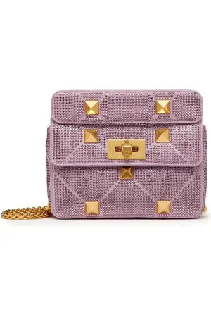 VALENTINO GARAVANI Roman Stud rhinestone-embellished shoulder bag