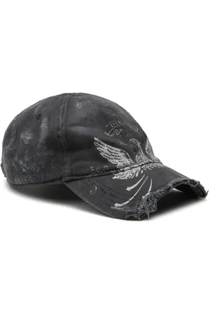 Diesel Eagle-print distressed cap