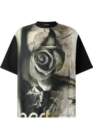Roberto Cavalli Rose-print T-shirt