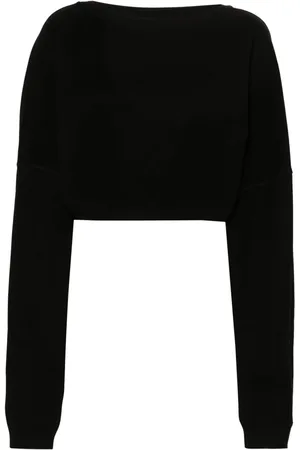 Saint Laurent Cropped cotton sweatshirt
