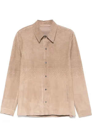 SALVATORE SANTORO Perforated-detailed shirt