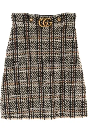 Gucci 2000s Double G tweed skirt