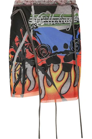 OTTOLINGER Mesh graphic-print skirt