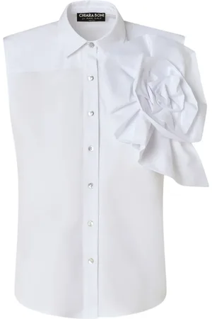 CHIARA BONI Floral-appliqu?? sleeveless shirt