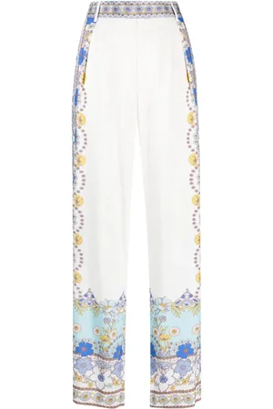 Hale Bob Floral-print high-waist trousers
