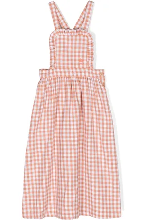 The Animals Observatory Cow Kids gingham dress