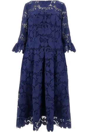 TALBOT RUNHOF Lace-detail midi dress