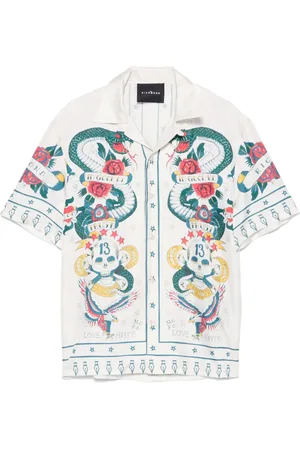 John Richmond Graphic-print silk shirt