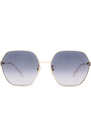 Gucci Geometric-frame hexagonal sunglasses