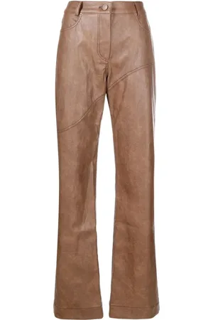 REJINA PYO Laney wide-leg vegan leather trousers