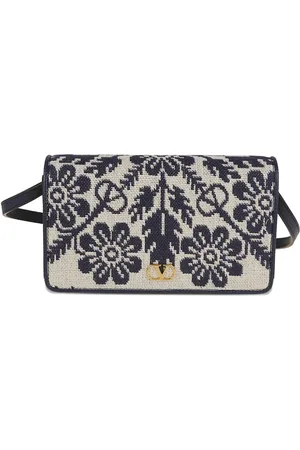 VALENTINO GARAVANI Floral-embroidered shoulder bag