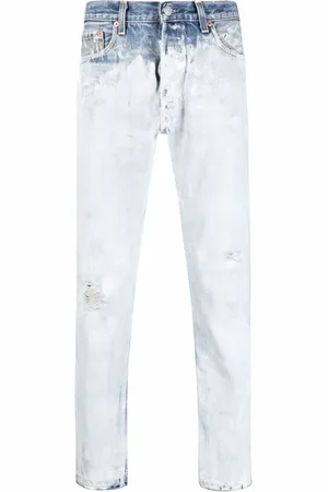 GALLERY DEPT. Mid-rise straight-leg bleached jeans