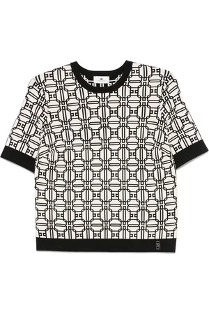 Elisabetta Franchi Logo jacquard T-shirt