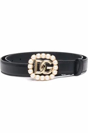 Dolce & Gabbana Rhinestone-embellished logo-plaque belt