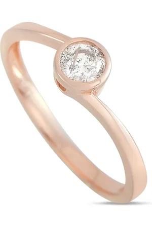 LB Exclusive Pre-owned 14K rose gold Solitaire diamond ring
