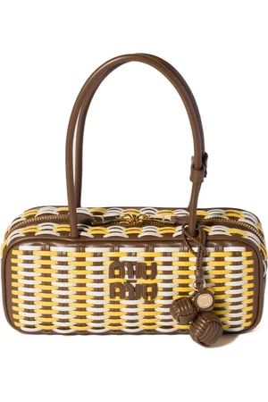 Miu Miu ´Beau woven-effect tote bag