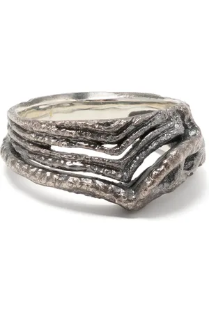 JULIUS Carved vintage-effect ring