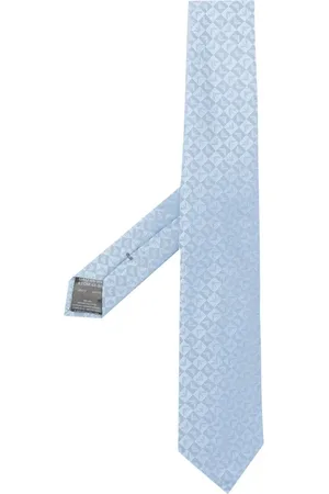 Emporio Armani Monogram-print silk tie