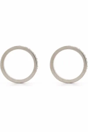 Maison Margiela Numbers-engraved circle earrings