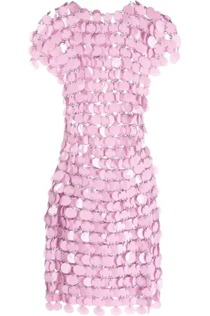 Paco rabanne Sequin chain-disc mini dress