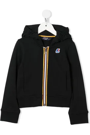 K-Way Logo-patch zip-up hoodie